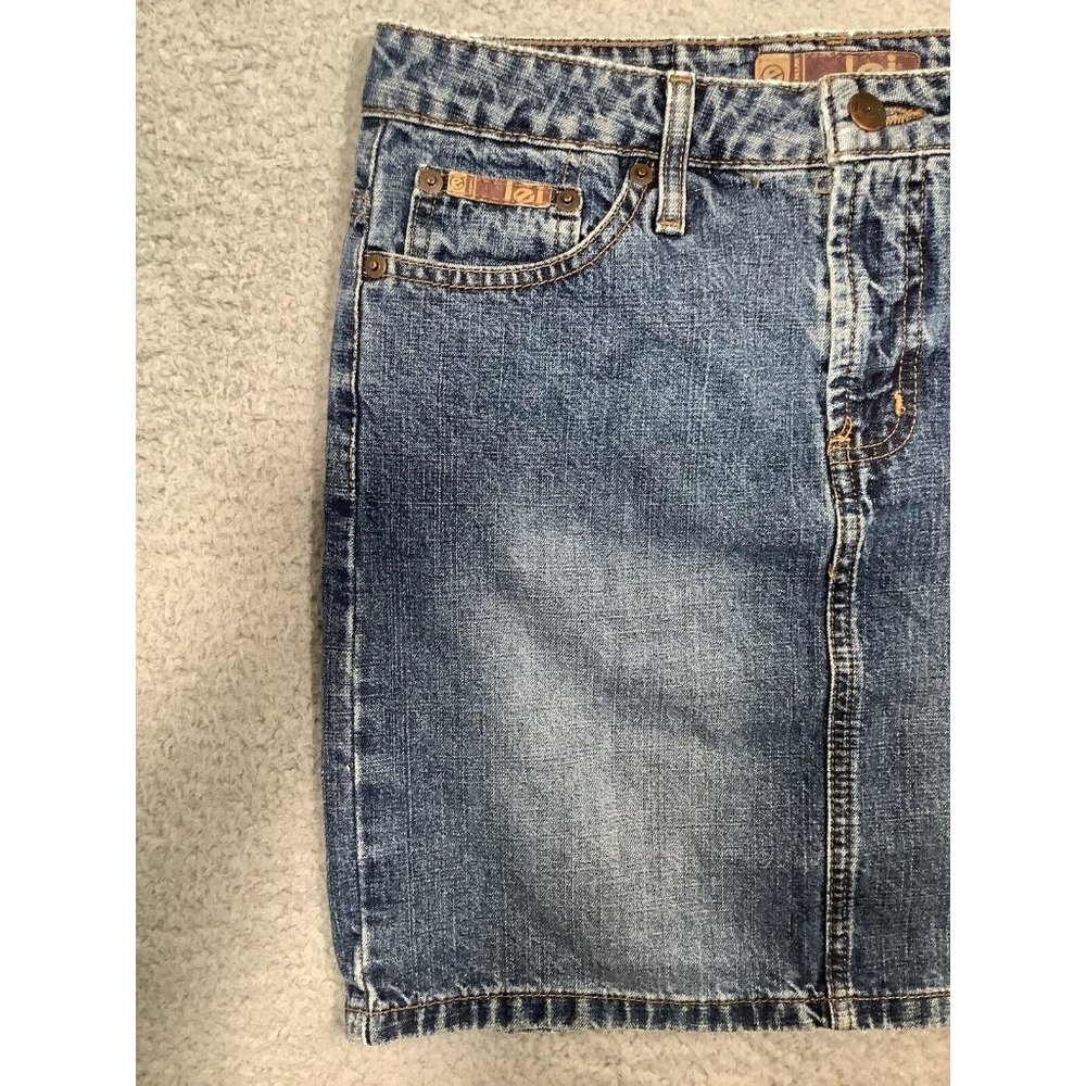LEI Vintage Denim Jean Skirt Cotton Y2K Junior Size 3 - Picture 2 of 11
